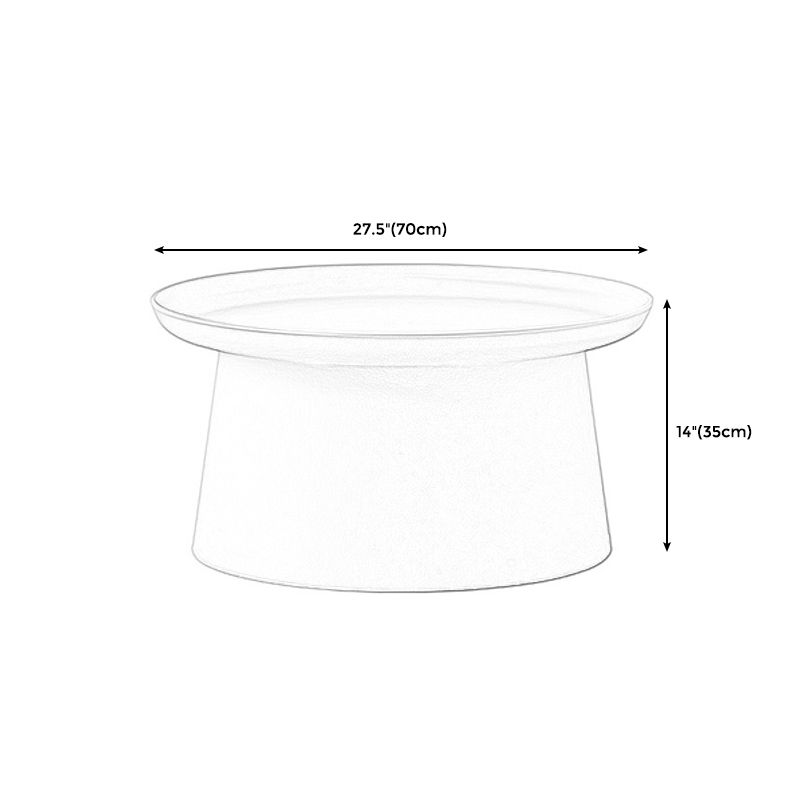 Round Pedestal 1 Coffee Table in Macaroon, Modern Plastic Table