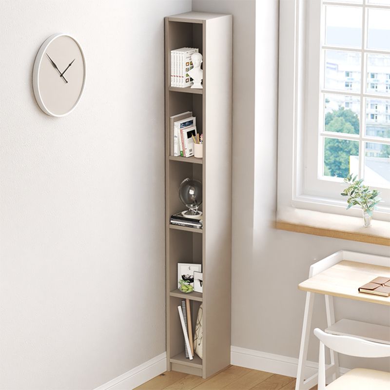 Contemporary Engineer Wood Bookshelf Closed Back Bookcase,8"L x 10"W x 71"H