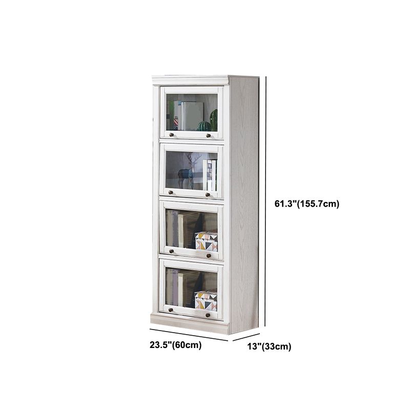 Contemporary Wooden Shelf Bookcase with Doors Standard Shelf