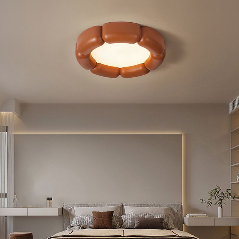 Metal and Acrylic LED Flush Mount Contemporary Round Ceiling Flush