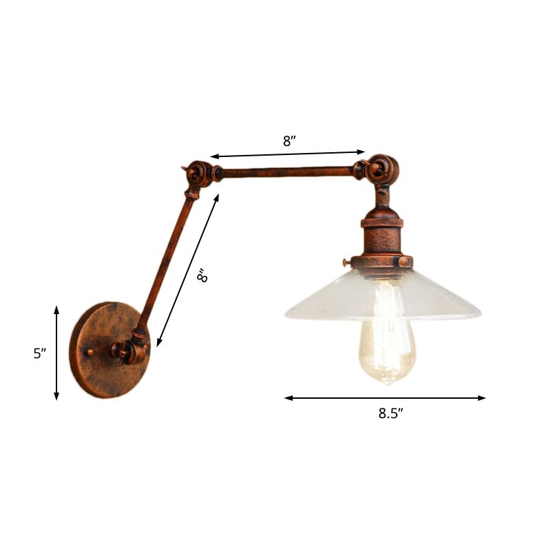 Rost Ein leichter Leuchter leichter Vintage klares Glas verjüngter Beleuchtung für Schlafzimmer