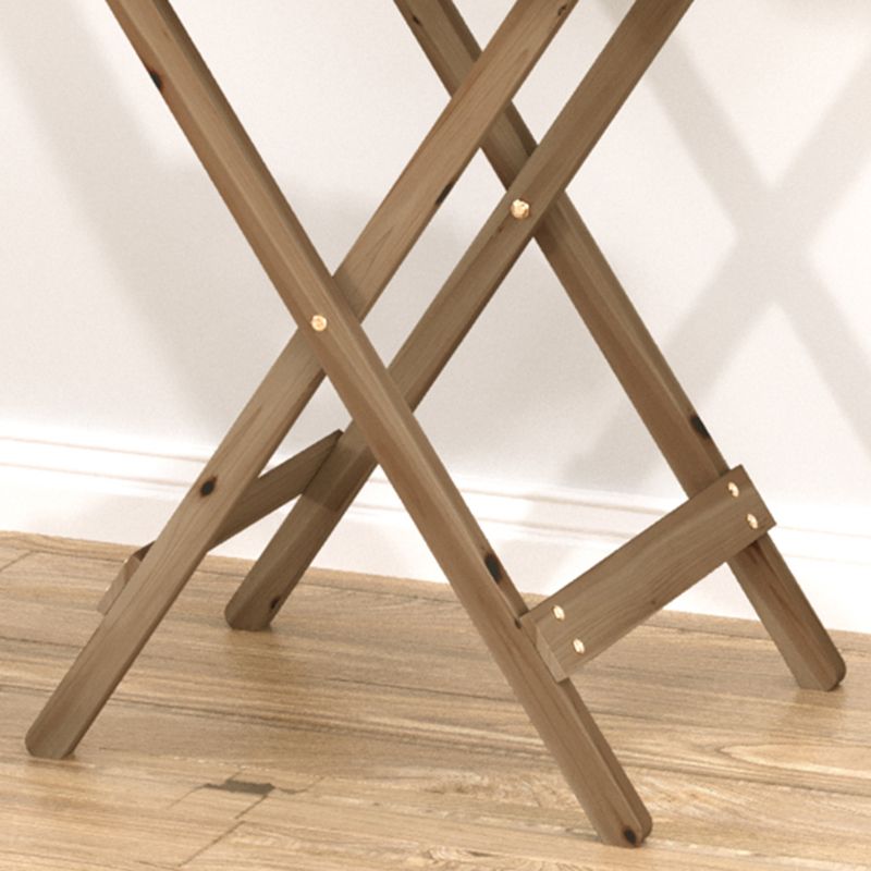 Modern Wood Patio Dining Table 1/2/3 Pieces Collapsible Dining Set for Courtyard