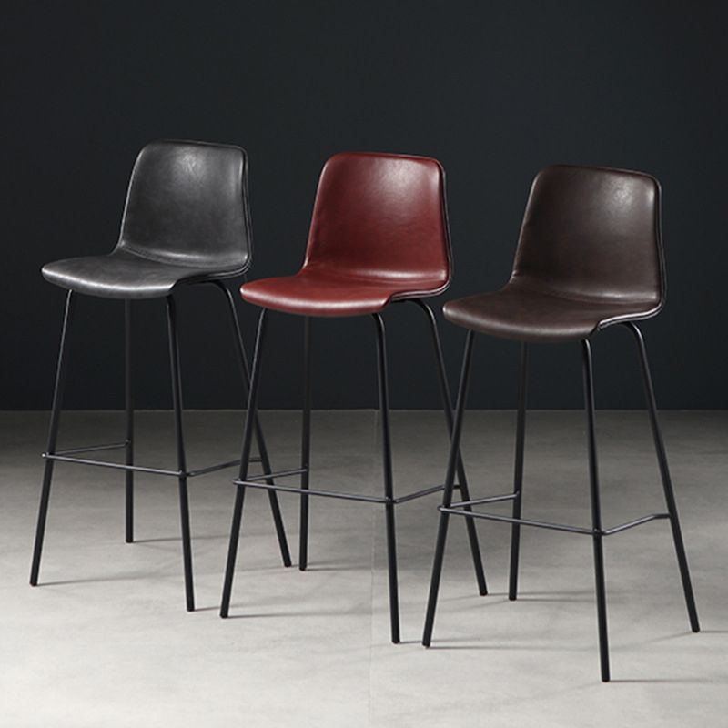Modern Style Bar Stool Leather Backrest Counter Stool for Bristol