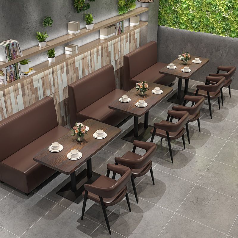 Industrialstil hölzerner Abendküche Tisch brauner Tisch mit schwarzem Rahmen