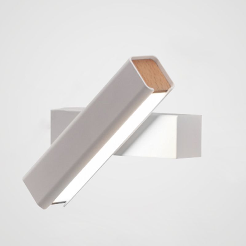 Luz de pared giratoria LED de aluminio en una lámpara de pared acrílica de estilo conciso moderno para dormitorio