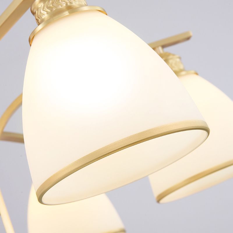 Accesorio montado en el techo de cristal mate del ópalo de la iluminación semi empotrada moderna de la sala de estar