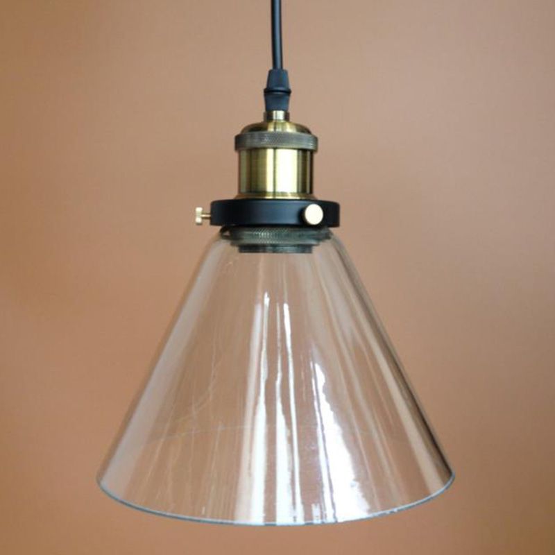 1-Head Glass Pendulum Light Nautical Geometric Shaped Dining Room Suspension Pendant Light