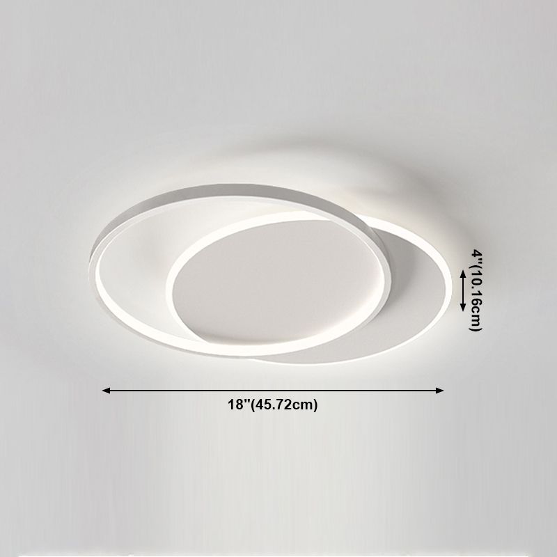 White Simplicity Flush Mount Lighting LED Flush Mounted Ceiling Lights for Dining Room