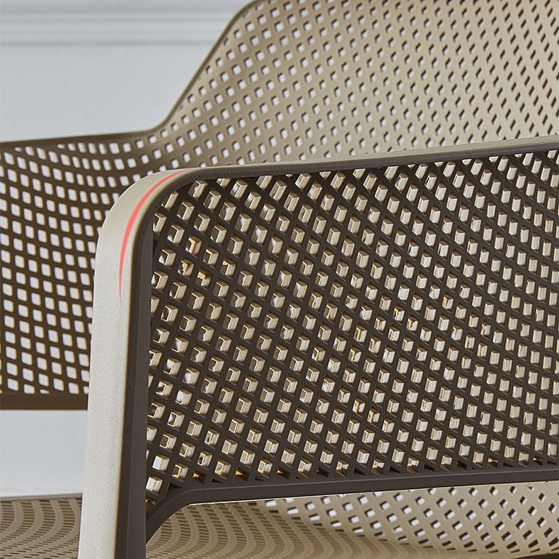 Eigentijdse eet- en accentstoelen matte afwerking plastic vaste achterstoel stoel