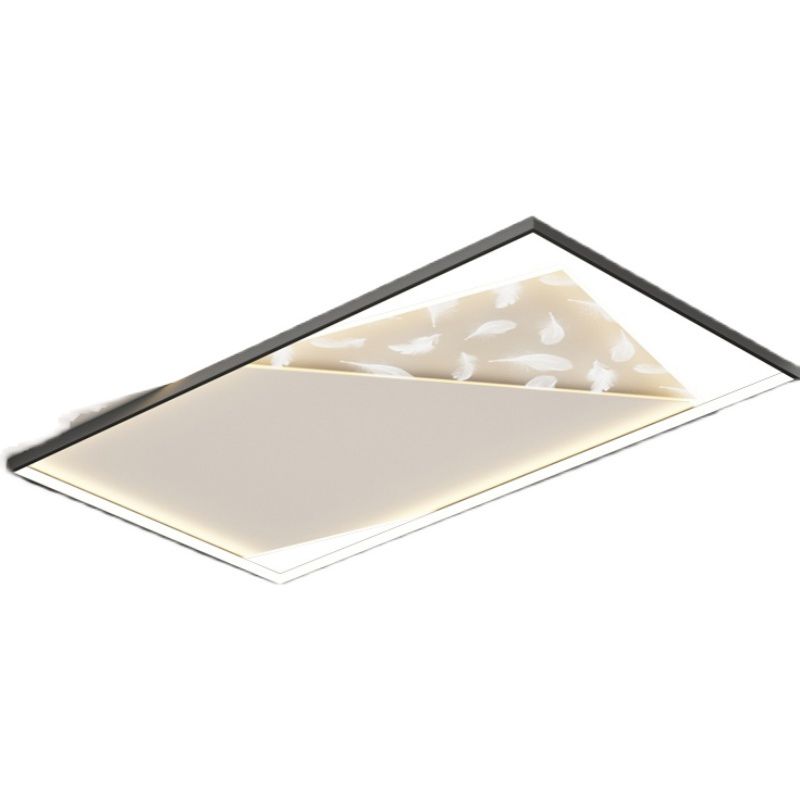 Geometrische Lobby-Feder-LED-Deckenleuchte im modernen Luxusstil, versetzte Acryl-Deckenleuchte