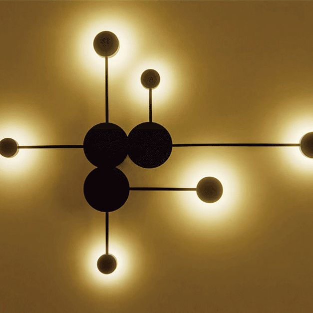 Kreisförmige Wandmontaglampe moderne Einfachheit Acrylwandhalterung für Wohnzimmer