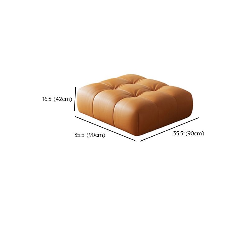 Ultra-Modern Leather Sofa with Bolster Pillows Seating for Living Room