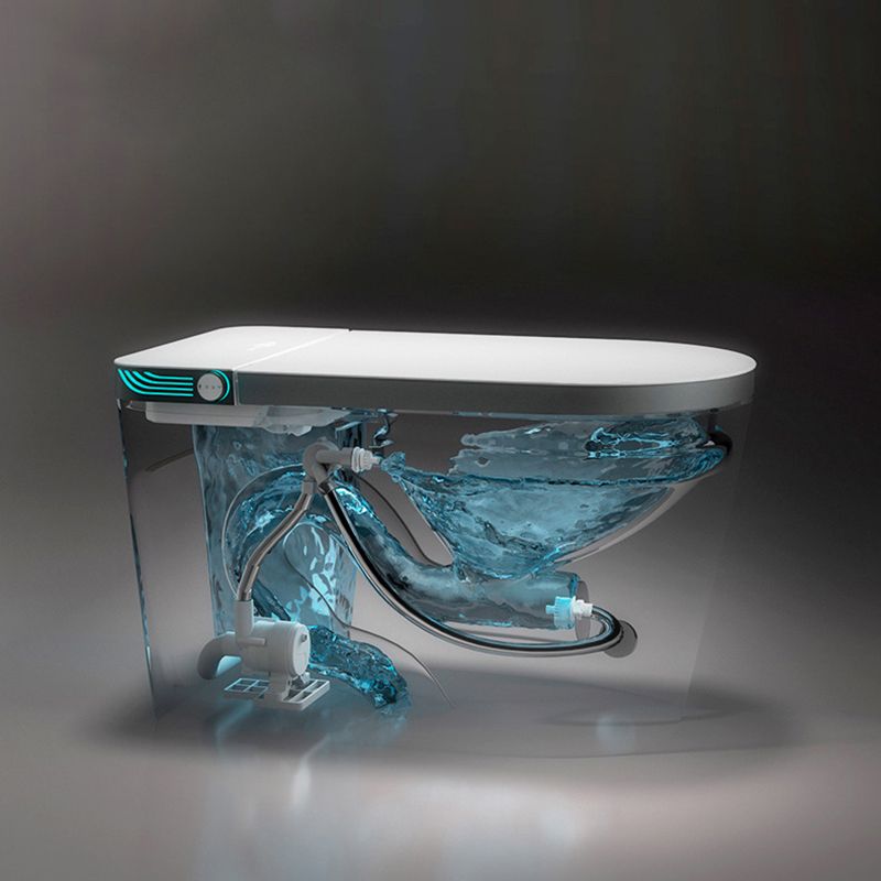 Modern Floor Mounted Toilet Bowl ABS Siphon Jet All-In-One Toilet