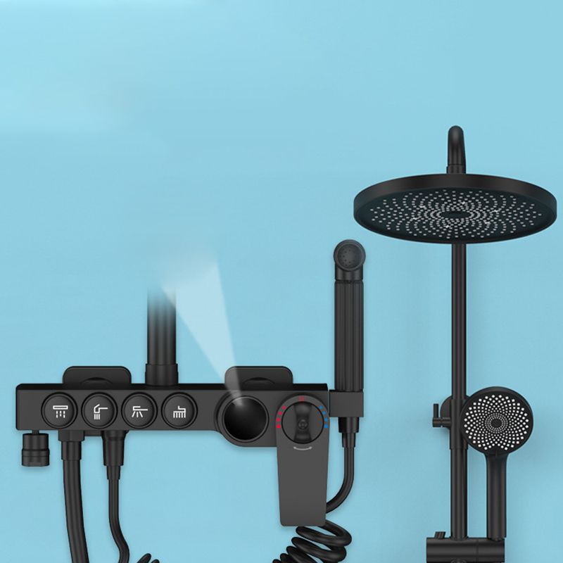 Modern Shower System Wall Mounted Spot Resist Round Shower System with Hand Shower