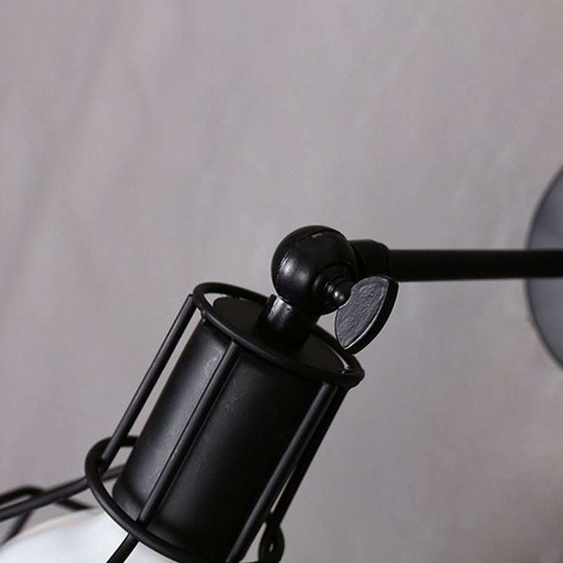 Geometric Wall Lighting Industrial Metal 1 Light Rustic Wall Sconces in Black