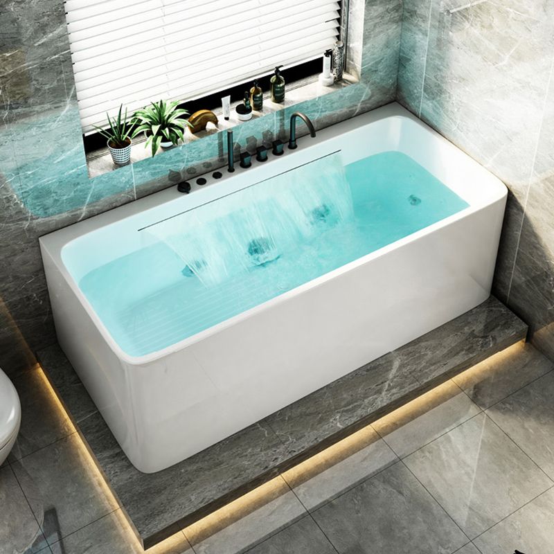 Modern Rectangular Alcove Bath Tub Acrylic Bath Tub for Home