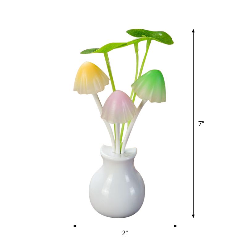 Lampada a parete multicolore a LED in plastica da nightlight a foglia di lotus a foglia di colore con spina