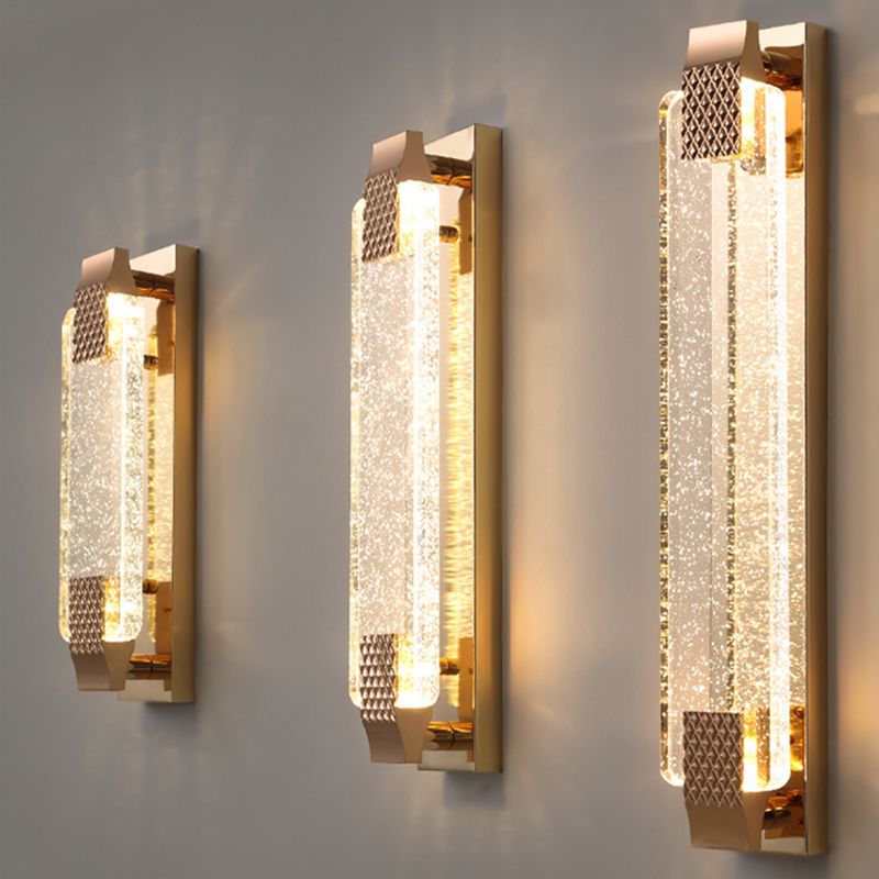 Modern LED Wall Lamp Simple Wall Mount Lamp with Crystal Shade for Bedroom