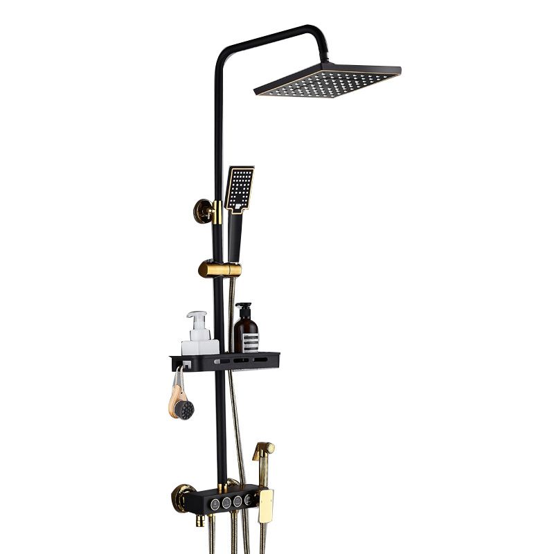 Contemporary Shower Set Slide Bar Adjustable Shower Head Wall Mounted Shower System