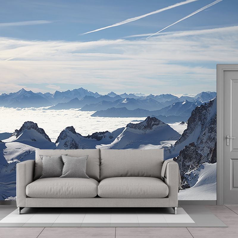 Photography Mountain Environment Friendly Mural Wall Covering for Living Room
