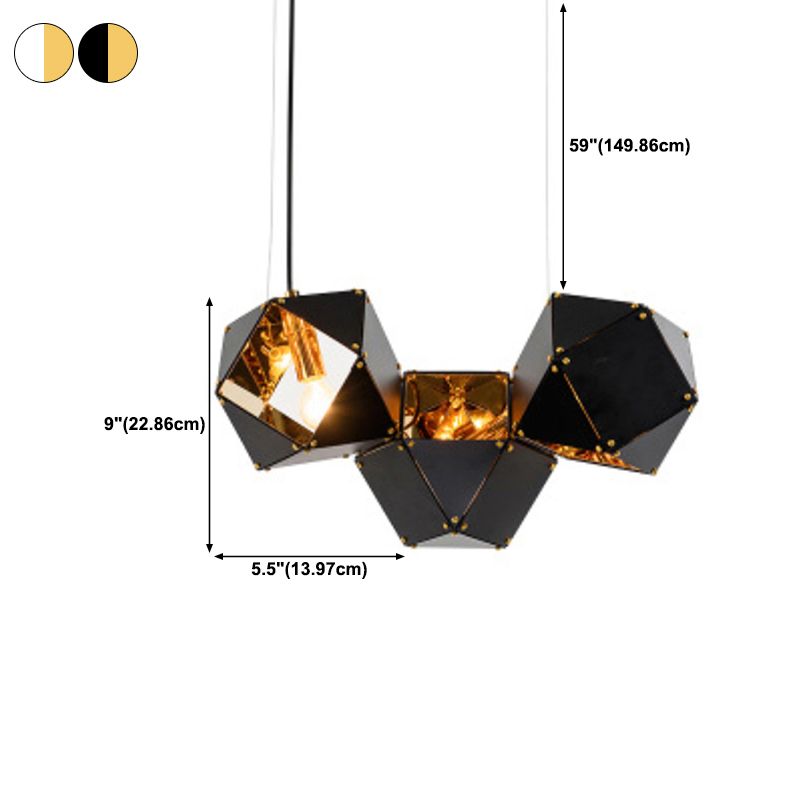 Modern Style Hanging Island Light Metal Dining Room Island Chandelier