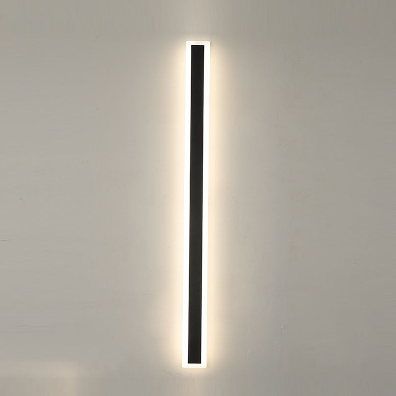 Modern Style Linear Shape Wall Sconce Metal 1 Light Sconce Lighting for Outdoor