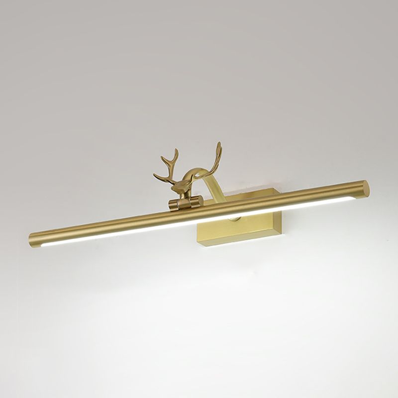 1 Light Linear Wall Sconce Postmodern Style Metal Wall Lighting for Shower Room