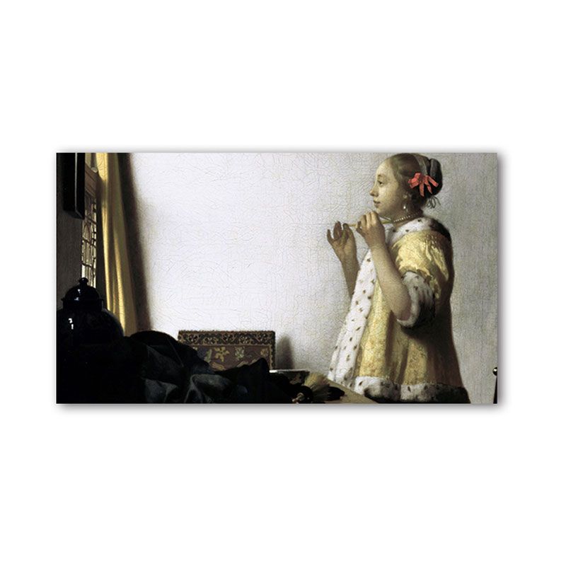 Retro Style Painting Light Color Maiden Wall Art Print, Multiple Sizes Available