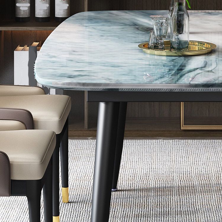 Rectangle Dining Site Table Contemporary 4 Legs Dining Room Table