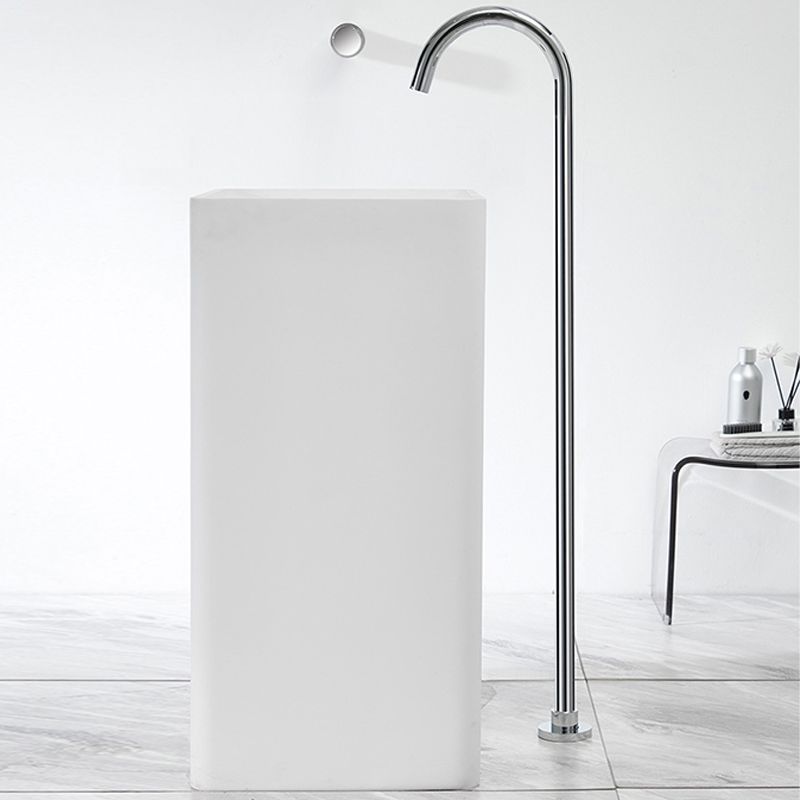 Modern Freestanding Tub Filler Brass 1-Handle Floor Mounted Freestanding Bathtub Faucet