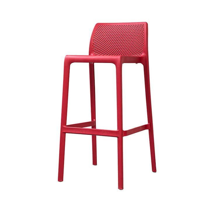 Scandinavian Style Plastic Armless Barstools Stackable Stools for Home