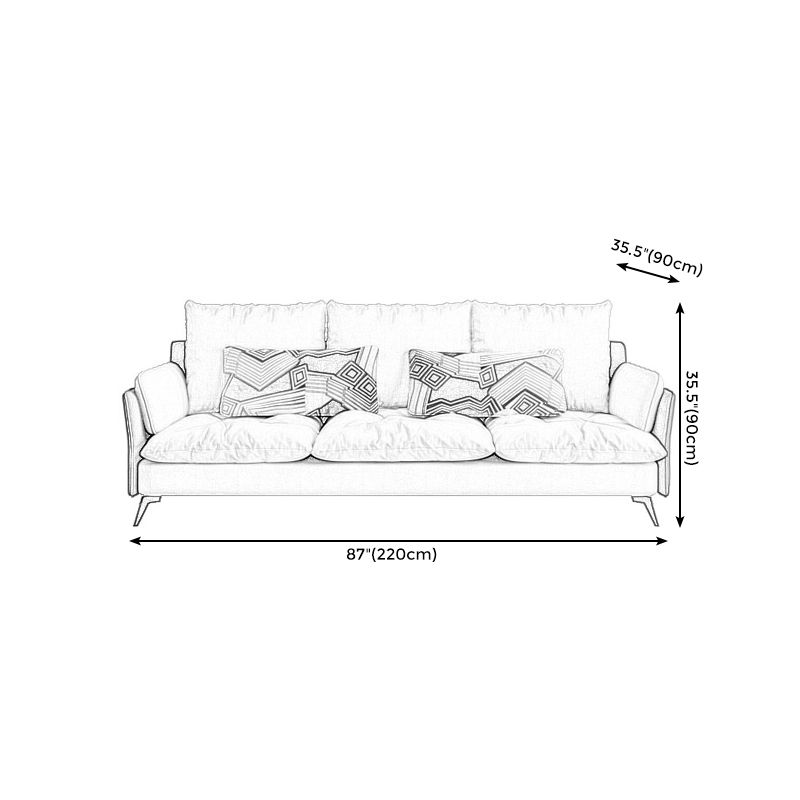 Stationäre Wohnzimmertuxedo Arm Standard zeitgenössisches Sofa -Chaise