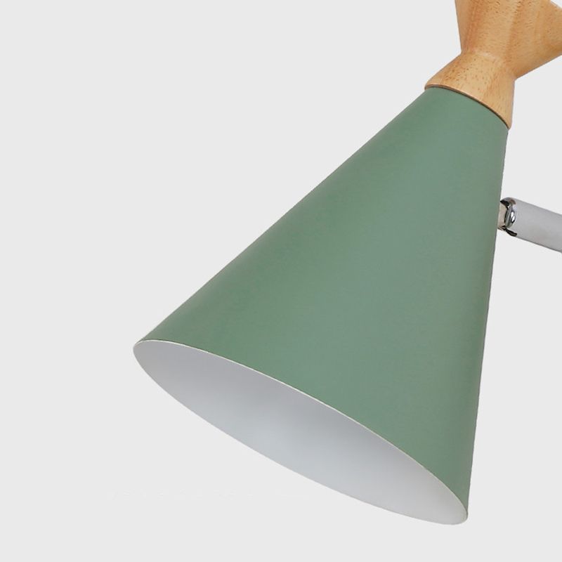 Nordic Style Iron Wall Mount Light Cone Shape Colorful Wall Lamp for Living Room