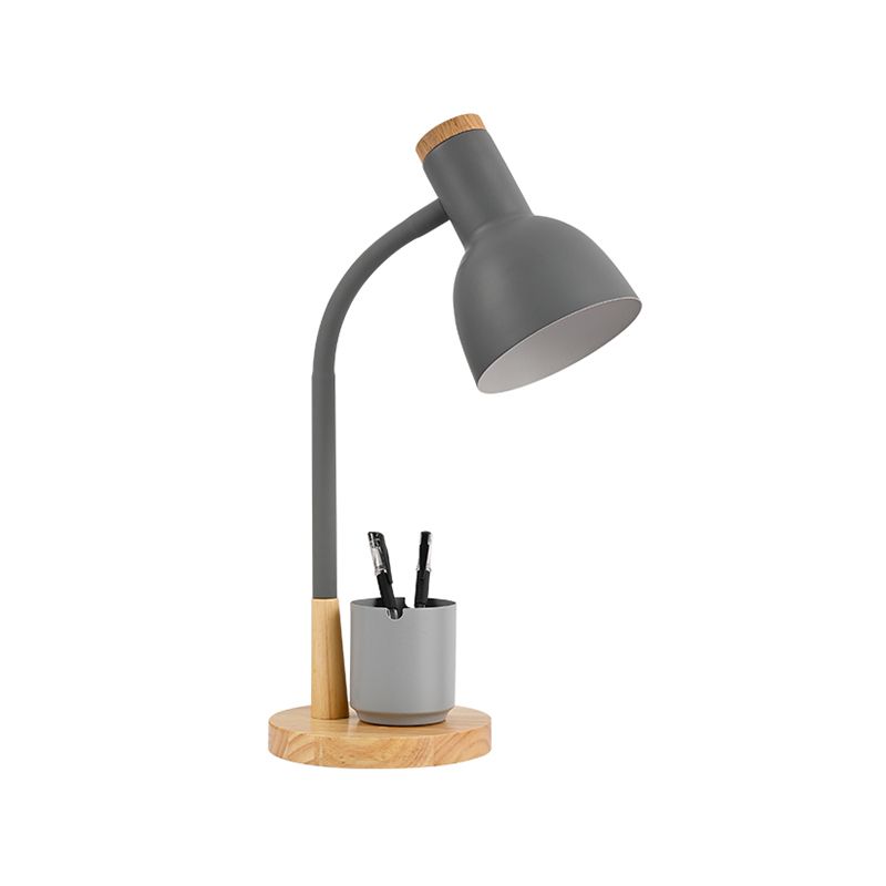 Modern Bell Shape Night Table Lamp Metal 1 Light Table Light (Pen Holder Not Included)