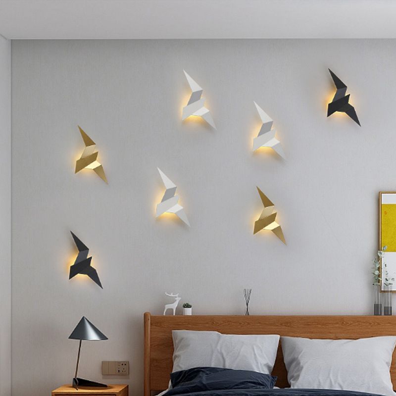 Estilo moderno de forma única mate de pared metal 1 iluminación de apliques de luz para sala de estar