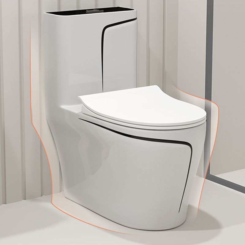 Traditional Floor Mounted Toilet Seat Included Toilet Bowl for Bathroom