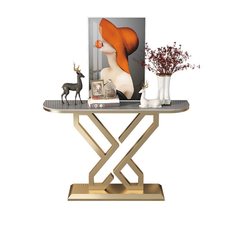 11.8" W Console Table Stain Resistant Slate Contemporary End Table