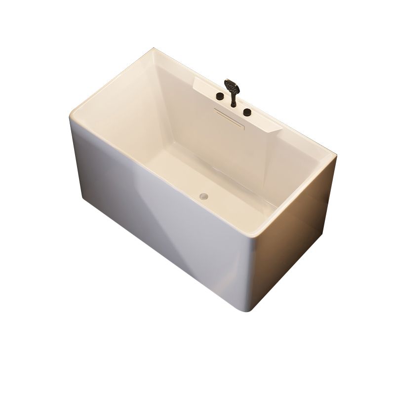Contemporary Whirlpool / Soaking Bathtub Acrylic Rectangle Back to Wall Bathtub