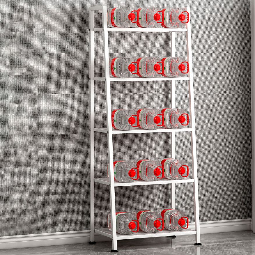 Modern Style Ladder Bookshelf Open Back Metal Bookcase for Home