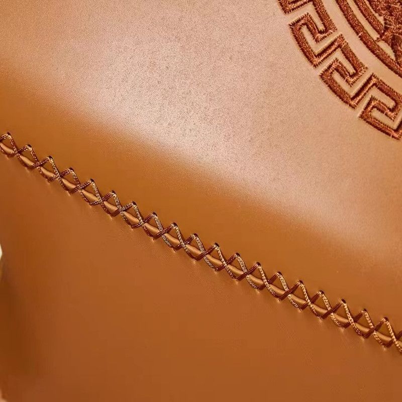 Home Upholstered Arm Dining Chair Faux Leather Wingback Chair