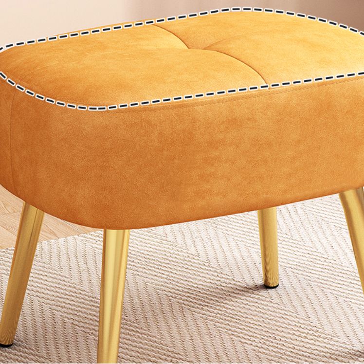 Solid Color Leather Standard Stool Modern Style Simple Household Rectangular Stool