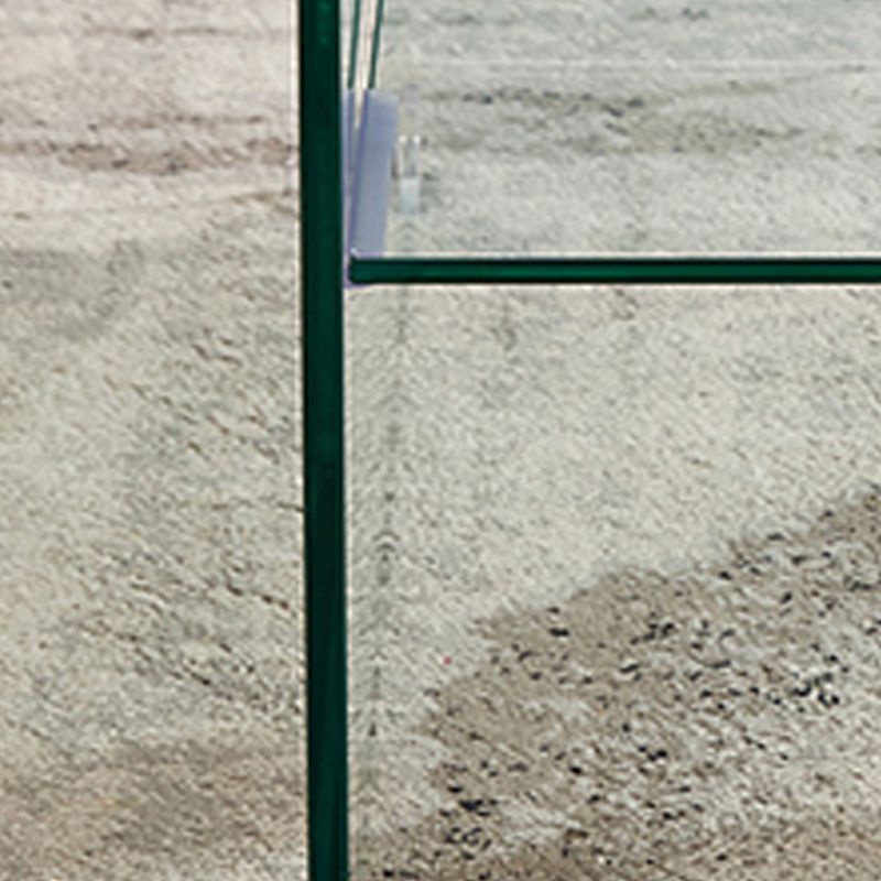 Modern 2-Tier Glass Coffee Table in Clear Sled 1 Single Cocktail Table