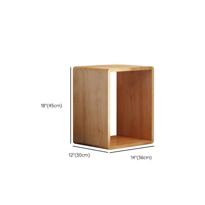 Open Back Cube Bookshelf Wood Contemporary Bookcase for Home