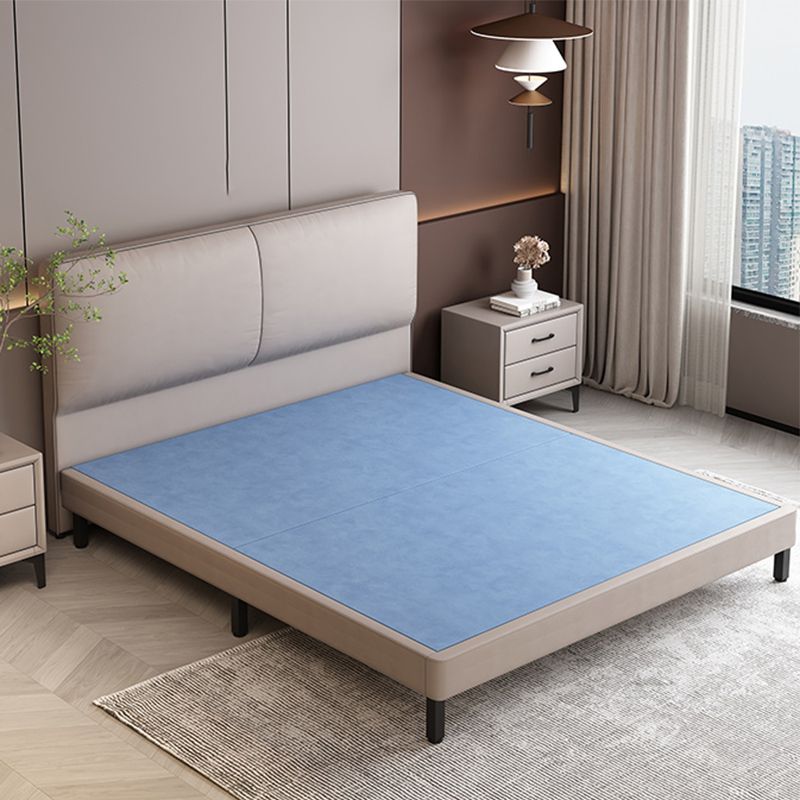 Modern Style Panel Wood Standard Bed with Rectangular Headboard