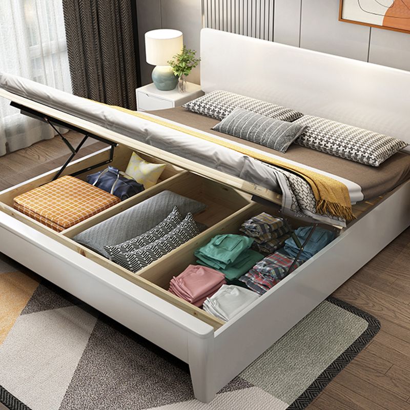 Scandinavian Wood Bed Frame Custom Gold Legs Standard Bed for Bedroom