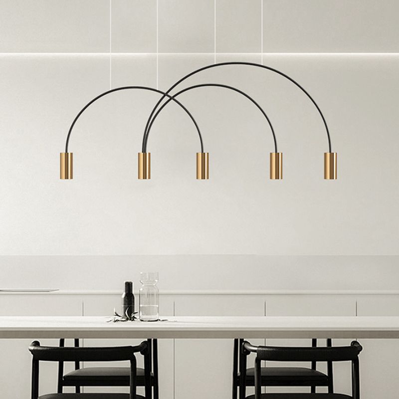Aluminum 2 / 3 / 4 / 5 - Light Ceiling Light- Black / Gold Linear Kitchen Island Fixture