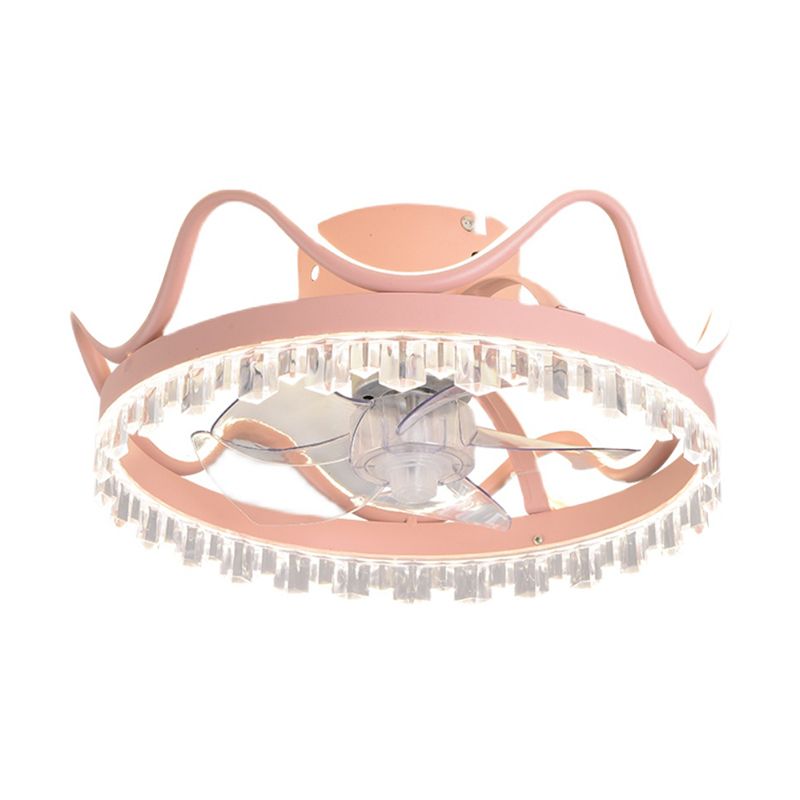 Ceiling Fan Lamp Nordic Style LED Ceiling Mounted Light for Bedroom