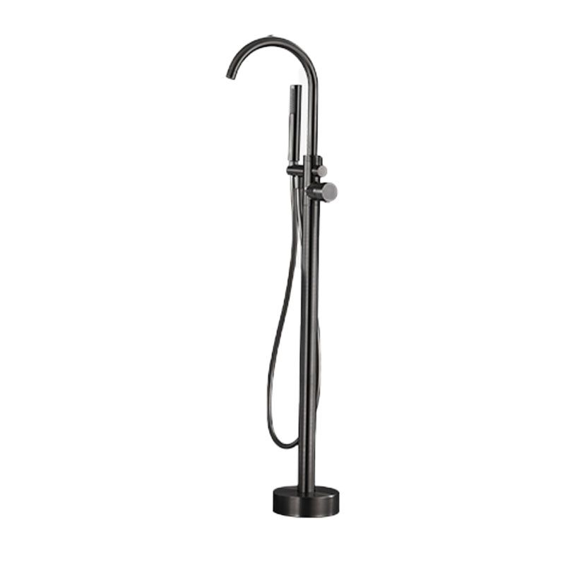 Contemporary Brass Freestanding Bathtub Faucet with 1-Handle Bathtub Faucet