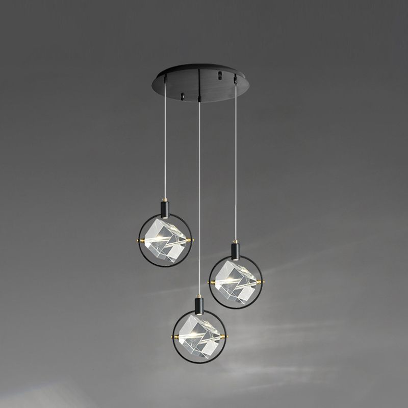 Crystal Hanging Light Modern Style Pendent Lighting Fixture for Sitting Room