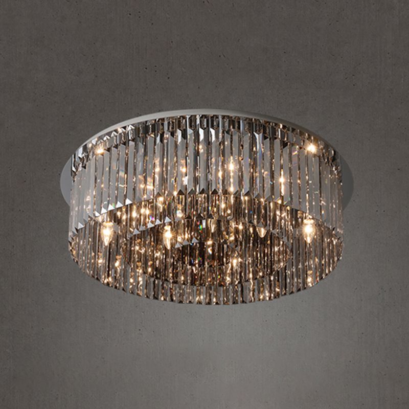 Ronde kristallen inbouwlamp Moderne eenvoud plafondlamp voor woonkamer
